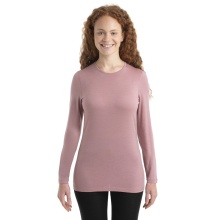 Icebreaker Unterwäsche Langarmshirt 200 Oasis LS Crewe - Merinowolle, enganliegend - crystalpink Damen