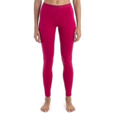 Icebreaker Unterwäsche Leggings 200 Oasis - Merinowolle, enganliegend - lang pink Damen