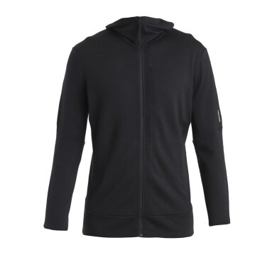 Icebreaker Kapuzenjacke Merino 260 Quantum IV Zip-Hoodie (100% Merinowolle) schwarz Herren