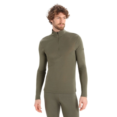 Icebreaker Unterwäsche Thermo-Langarmshirt 175 Everyday Half-Zip - Merinowolle - lodengrün Herren