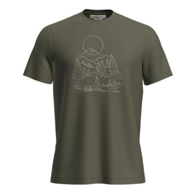 Icebreaker Wander-/Freizeit Tshirt Merino 150 Tech Lite III Sunset Camp (100% Merinowolle) grün Herren