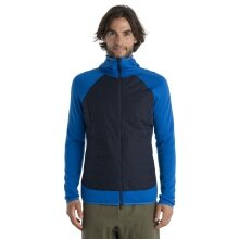 Icebreaker Hybrid-Kapuzenjacke Merinomix Quantum Hybrid Zip-Hoodie - blau Herren