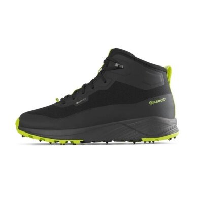 Icebug Wanderschuhe Haze Mid BUGrip GTX (mit Spikes, wasserdicht, weit) schwarz/poison Herren