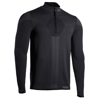 Iron-IC Fleecepullover Techno Maglia mit 1/2-Zip Reißverschluss - 2nd Layer - schwarz Herren