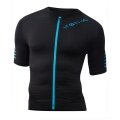 Iron-IC Bike T-shirt Power Performance Full Zip Kurzarm schwarz Herren