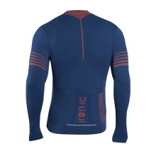 Iron-IC Bike-Langarmshirt Performance Full Zip dunkelblau Herren