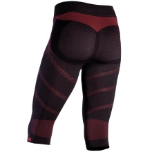 Iron-IC Leggings 3/4 Hose Performance unterwäsche schwarz/rot Damen