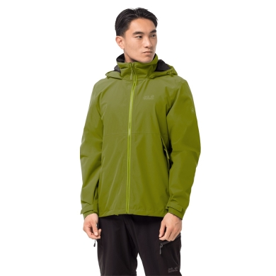 Jack Wolfskin Ganzjahresjacke Evandale (Hardshell, Kapuze, Regen- Wetterschutz) cypressgrün Herren