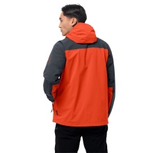 Jack Wolfskin Wander-Funktionsjacke Go Hike (wind-/wasserdicht) rot/grau Herren