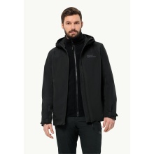 Jack Wolfskin Winterjacke Taubenberg 3in1 2024 (wasser- und winddicht, Fleece-Innenjacke) schwarz Herren