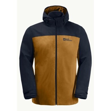 Jack Wolfskin Winterjacke Taubenberg 3in1 2024 (wasser- und winddicht, Fleece-Innenjacke) distelgelb Herren