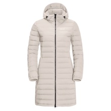 Jack Wolfskin Winter-Daunenmantel Glowing Mountain Coat (winddicht, warm, PFC-frei) hellgrau Damen