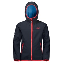 Jack Wolfskin Softshelljacke Fourwinds (wind-& wasserabweisend) dunkelblau Kinder