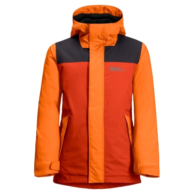 Jack Wolfskin Winterjacke Icy Mountain (wasser- und winddicht, atmungsaktiv,warm) 2022 orange Jugendliche