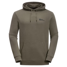 Jack Wolfskin Kapuzenpullover Essential (Bio-Baumwolle) olivegrün Herren