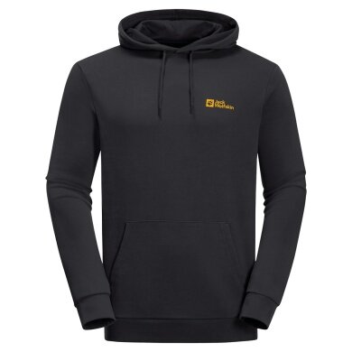 Jack Wolfskin Kapuzenpullover Essential (Bio-Baumwolle) schwarz Herren