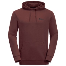 Jack Wolfskin Kapuzenpullover Essential (Bio-Baumwolle) 2022 rot Herren