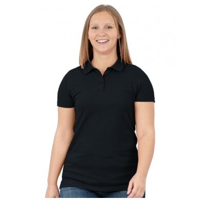 JAKO Sport-Polo Organic Stretch (Bio-Baumwolle) schwarz Damen