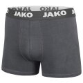 JAKO Boxershort Basic (95% Baumwolle) Unterwäsche anthrazitgrau Herren - 2 Stück