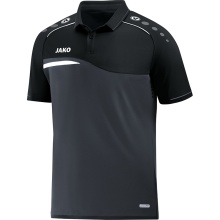 JAKO Sport-Polo Competition 2.0 (100% Polyester) anthrazit/schwarz Herren