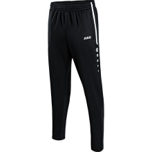 JAKO Trainingshose Pant Active (100% Polyester) lang schwarz/weiss Jungen