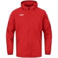 JAKO Allwetterjacke Team 2.0 (100% Polyester, wasserabweisendes Obermaterial) rot Herren