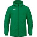 JAKO Coachjacke Team mit Kapuze (100% Polyester, wasserabweisendes Obermaterial) grün Herren