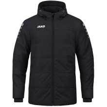 JAKO Coachjacke Team mit Kapuze (100% Polyester, wasserabweisendes Obermaterial) schwarz Herren