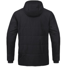 JAKO Coachjacke Team mit Kapuze (100% Polyester, wasserabweisendes Obermaterial) schwarz Herren