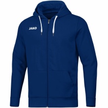 JAKO Freizeit-Kapuzenjacke Base (70% Baumwolle) marineblau Kinder