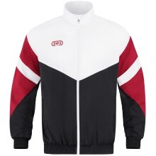 JAKO Freizeitjacke Retro (Stretch-Micro-Twill) schwarz/weiss/rot Herren