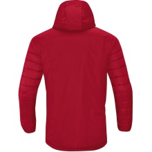 JAKO Hybrid-Stadionjacke Team (wasserabweisend, wärmeisolation) mit Kapuze rot Herren