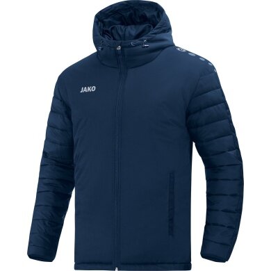 JAKO Hybrid-Stadionjacke Team (wasserabweisend, wärmeisolation) mit Kapuze marineblau Herren