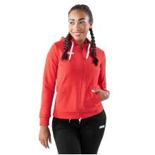 JAKO Freizeit-Kapuzenjacke Base (70% Baumwolle) rot Damen