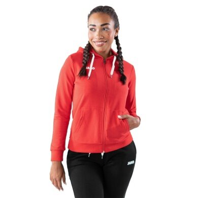 JAKO Freizeit-Kapuzenjacke Base (70% Baumwolle) rot Damen