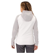 JAKO Kapuzenjacke Iconic (Polyester-Fleece, Seitentaschen mit Reißverschluss) weiss/grau/anthrazitgrau Damen