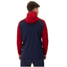 JAKO Kapuzenjacke Iconic (Polyester-Fleece, Seitentaschen mit Reißverschluss) marineblau/rot Herren