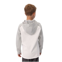 JAKO Kapuzenjacke Iconic (Polyester-Fleece, Seitentaschen mit Reißverschluss) weiss/grau/anthrazitgrau Kinder