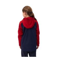 JAKO Kapuzenjacke Iconic (Polyester-Fleece, Seitentaschen mit Reißverschluss) marineblau/rot Kinder