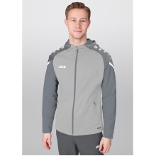 JAKO Kapuzenjacke Performance (Polyester-Fleece) hellgrau Herren