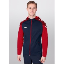 JAKO Kapuzenjacke Performance (Polyester-Fleece) marineblau/rot Herren