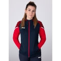 JAKO Kapuzenjacke Performance (Polyester-Fleece) marineblau/rot Damen