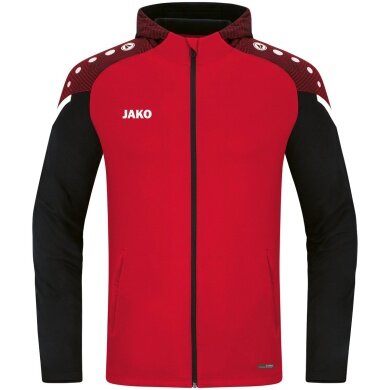 JAKO Kapuzenjacke Performance (Polyester-Fleece) rot/schwarz Jungen/Mädchen/Kinder