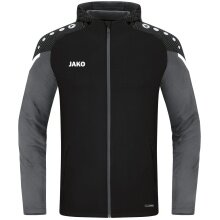 JAKO Kapuzenjacke Performance (Polyester-Fleece) schwarz/anthrazitgrau Jungen/Mädchen/Kinder