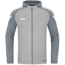 JAKO Kapuzenjacke Performance (Polyester-Fleece) hellgrau Jungen/Mädchen/Kinder