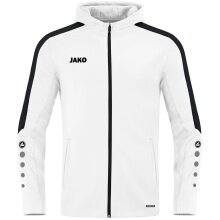 JAKO Kapuzenjacke Power (Polyester-Fleece, Seitentaschen mit Reißverschluss) weiss Herren