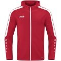 JAKO Kapuzenjacke Power (Polyester-Fleece, Seitentaschen mit Reißverschluss) rot Herren