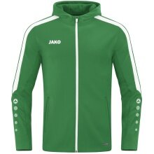 JAKO Kapuzenjacke Power (Polyester-Fleece, Seitentaschen mit Reißverschluss) grün Herren