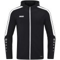 JAKO Kapuzenjacke Power (Polyester-Fleece, Seitentaschen mit Reißverschluss) schwarz Kinder