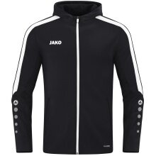 JAKO Kapuzenjacke Power (Polyester-Fleece, Seitentaschen mit Reißverschluss) schwarz Kinder